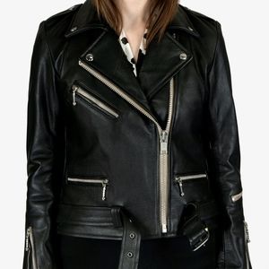 New without tags. Women's Straight to Hell Barracuda leather jacket size L